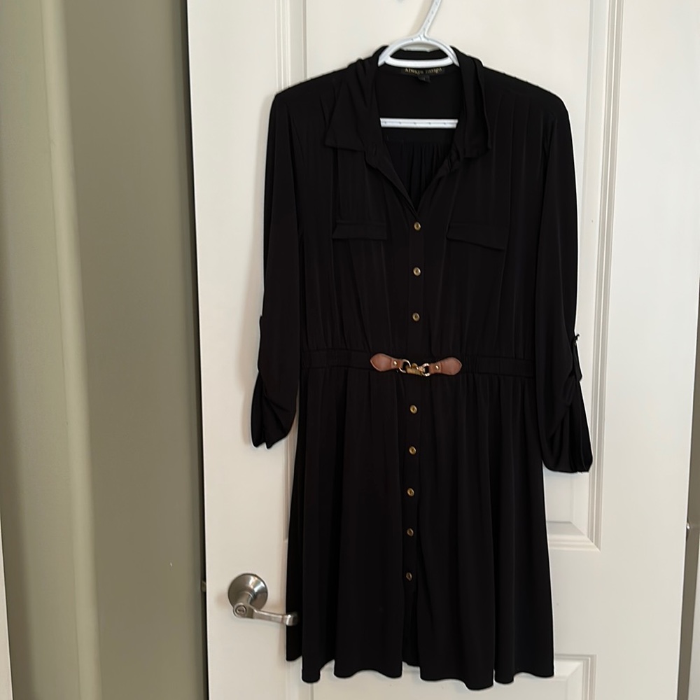 Always Indigo women’s 3/4 sleeve black dress